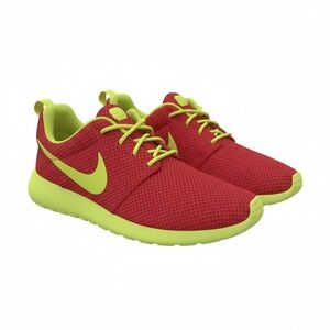 Nike Roshe One Sneakers Mens Red Neon Lime Green Good Mesh Athletic Shoes